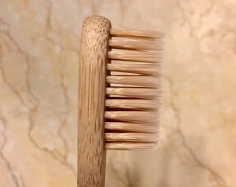 Bamboo Toothbrush Vegan Biodegradable Zero Waste Eco Friendly Environmentally Sustainable Soft Firm Compostable Tooth Brush Gentle on Teeth