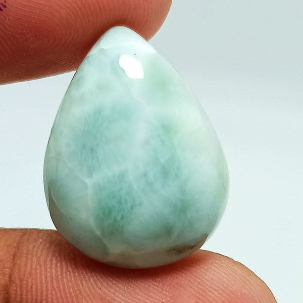 Natural Polished Larimar Cabochon / Larimar turtleback Quality authentic Dominican larimar / Top Quality Gemstone / For Jewelry / CJ-585