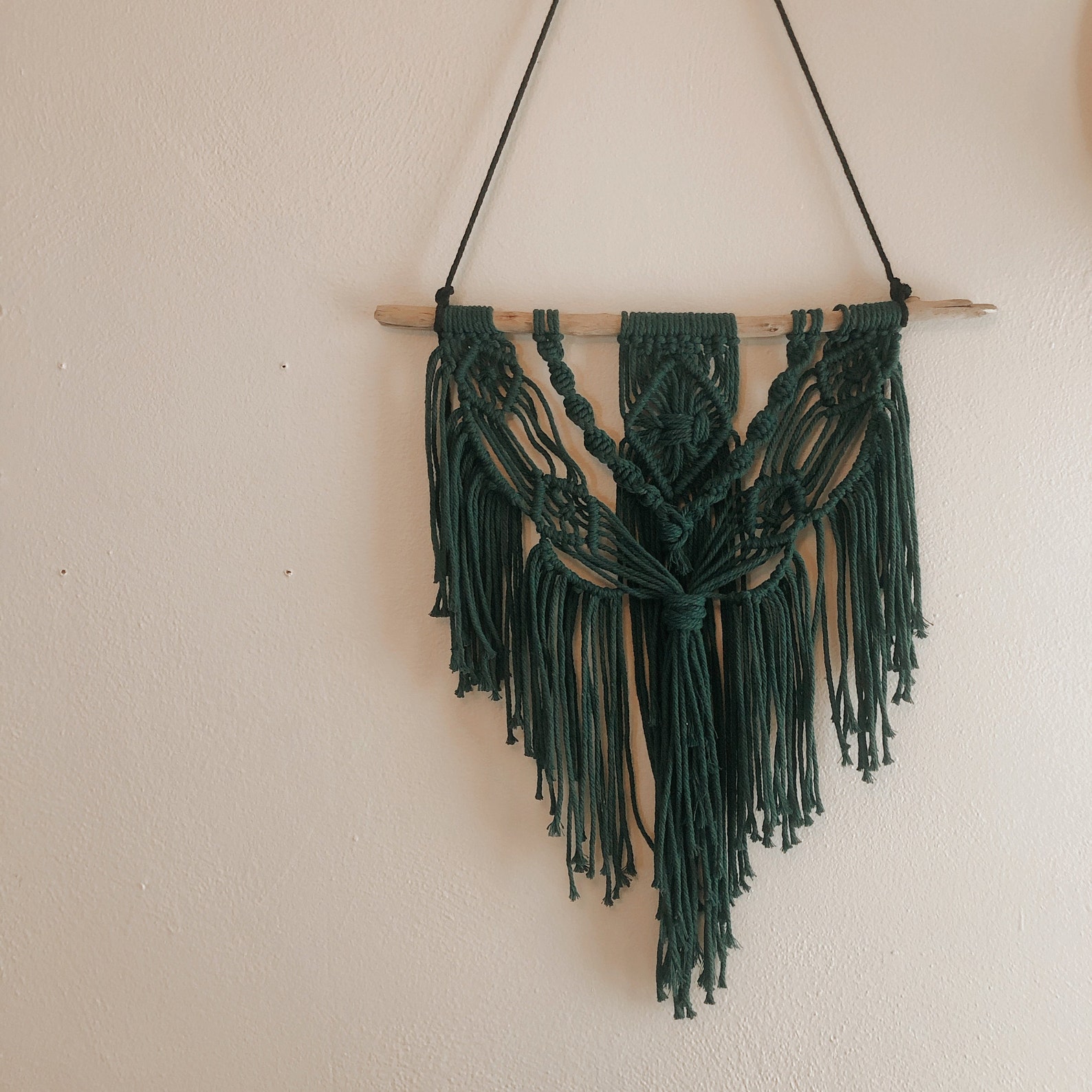 Handmade green macrame wall hanging Etsy