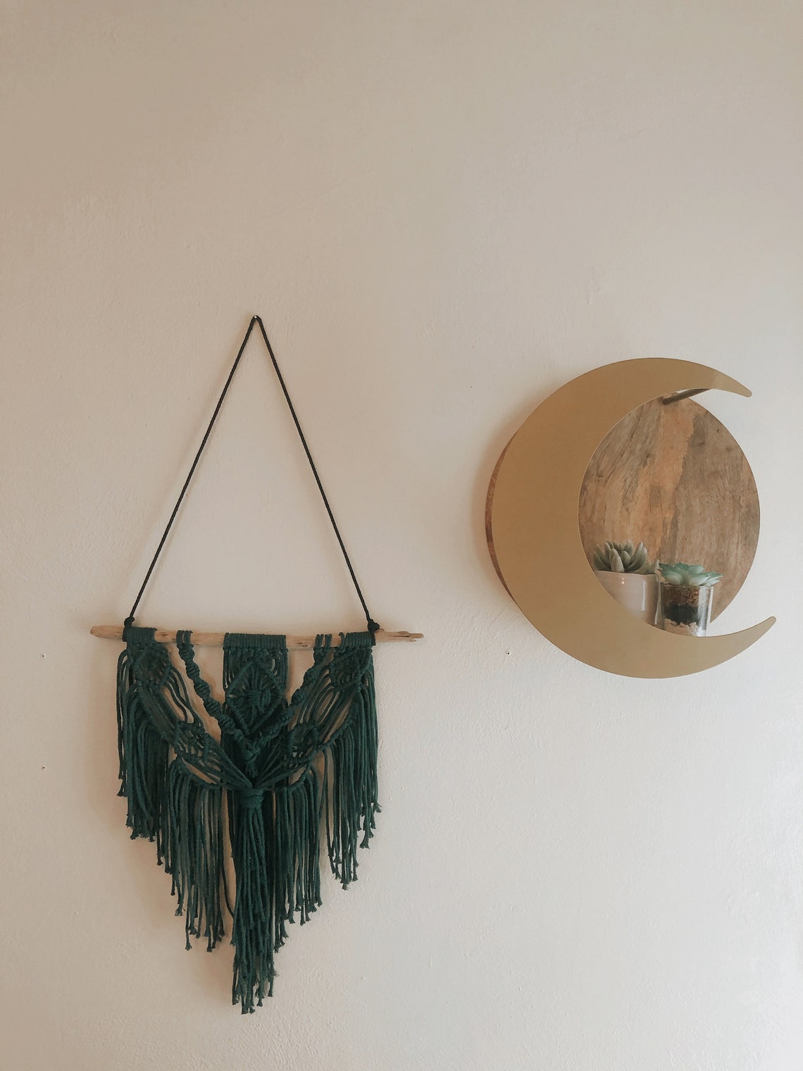 Handmade green macrame wall hanging Etsy