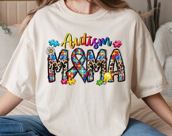 Autism Mama png sublimation design download, Autism Awareness png, western mama png, Autism Life png, sublimate designs download, puzzle png