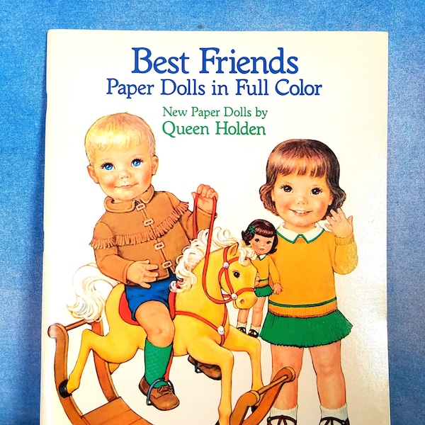 Vintage 1985 Uncut Best Friends Paper Dolls in Full Color, Drawn By Queen Holden, 1930s Style/ Dover Publications Inc.