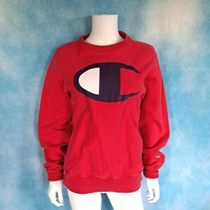 トップス 1990s Champion REVERSE WEAVE red Vintage Champion Reverse Weave Sweatshirt Crewneck Size 2XL