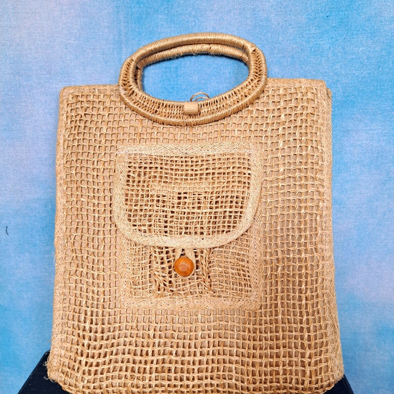 Studded Straw Purse main image 0