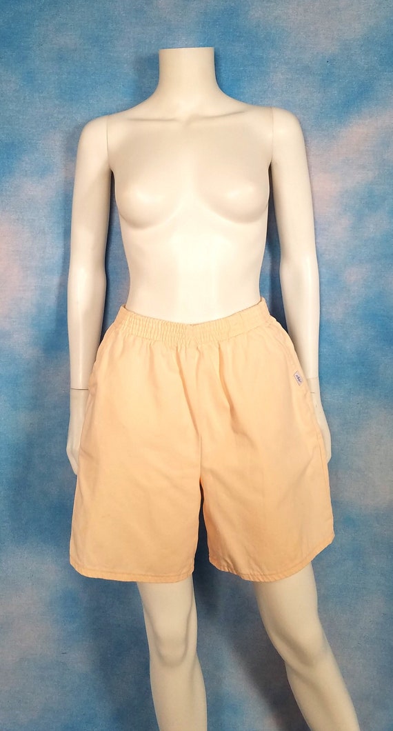 Vintage 80s Pale Peach Medium Heavy Cotton Twill D