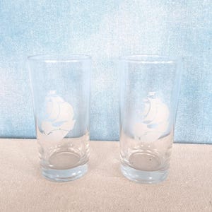 50s Frosted Glasses - Etsy