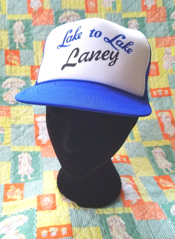 Vintage 80s or 90s Blue and White Snapback Mesh Tr