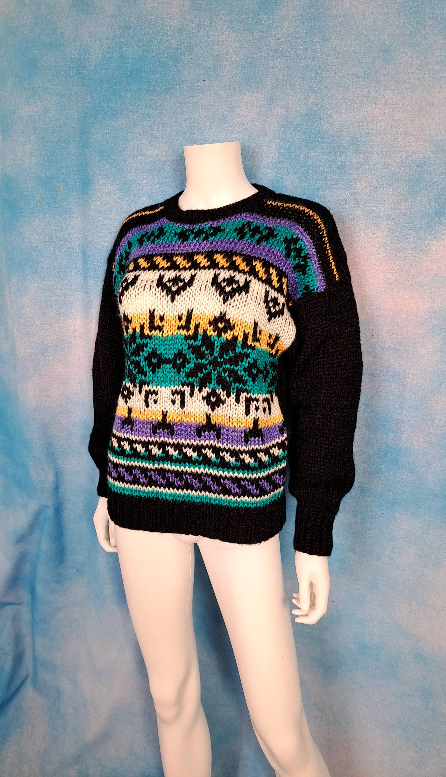 超希少 90s トランプ 総柄ニット 3点 1980-90's Acryl knit sweater 11/16 store arrival 12:00 onlinestore