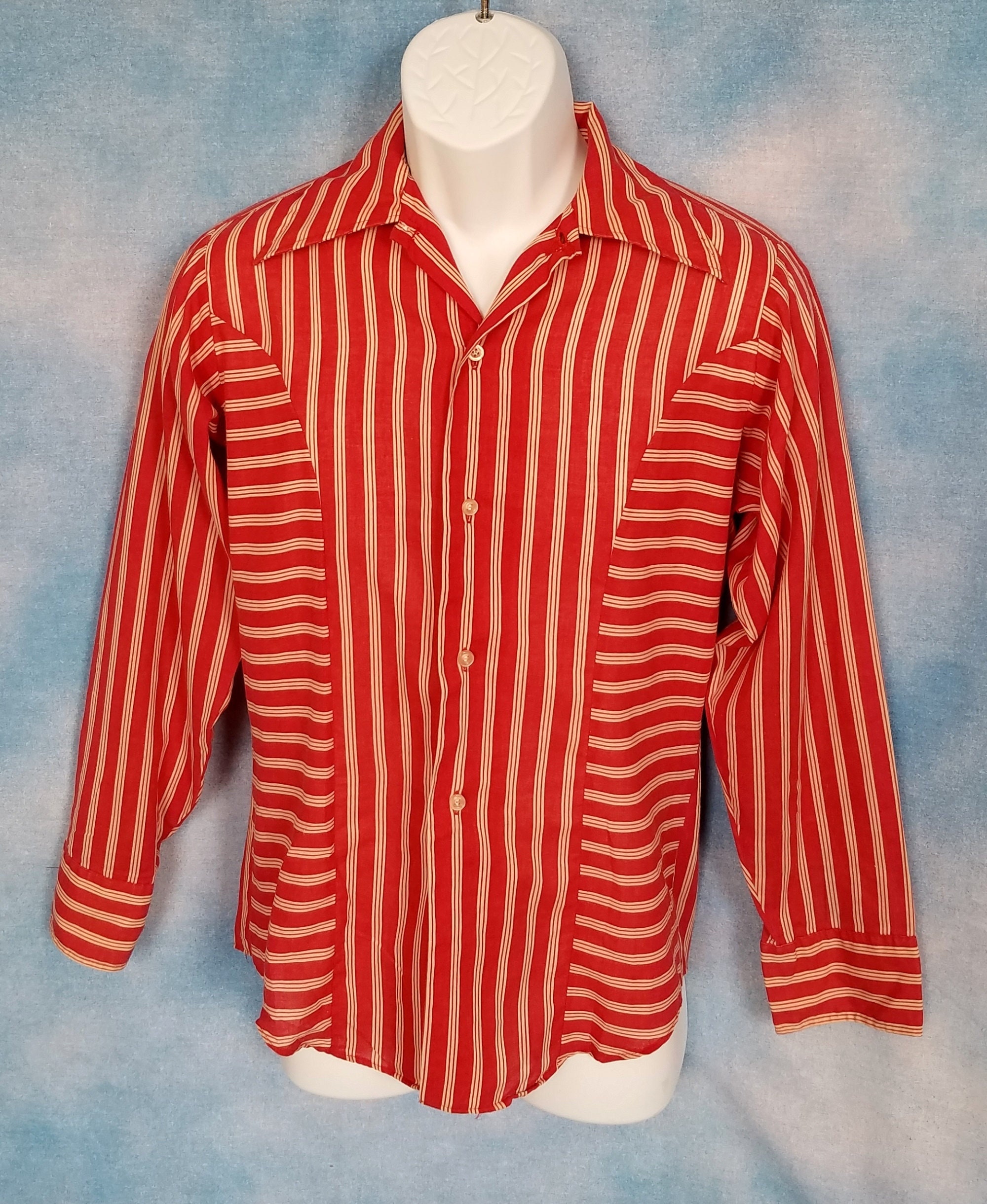Vintage 1960s RARE Incredibly Snazzy Crimson Red and White 