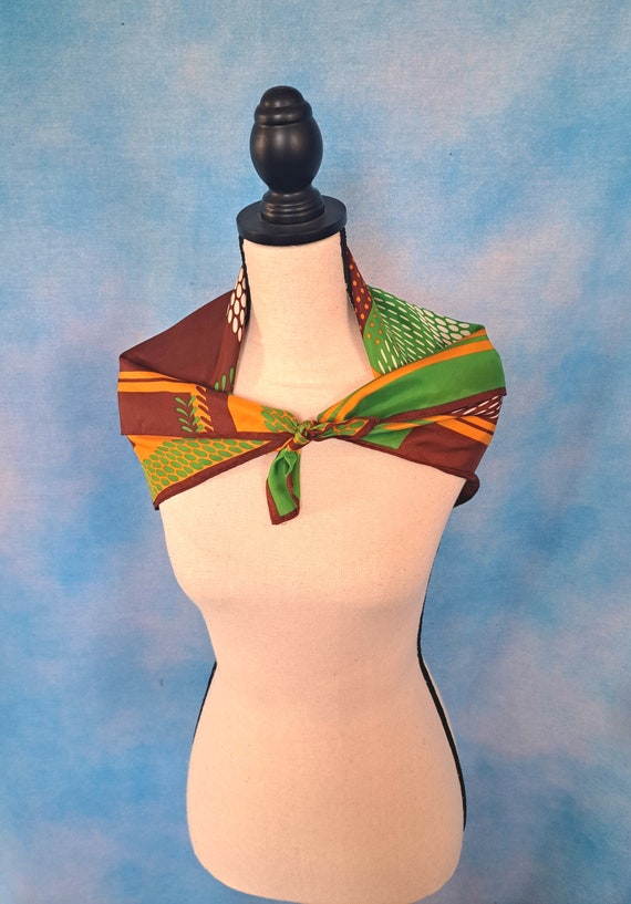 Vintage 70s Large Mod Abstract Geometric Op Art A… - image 9