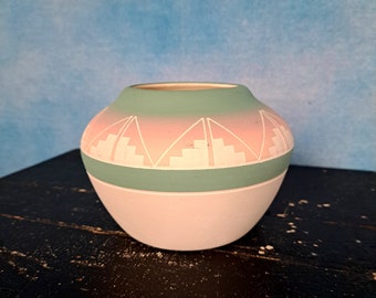 1960s Vintage Folk Art Pottery ウベダ IDEE VINTAGE Mayan Pottery Art Vase, 1960's Hand Painted Mexican
