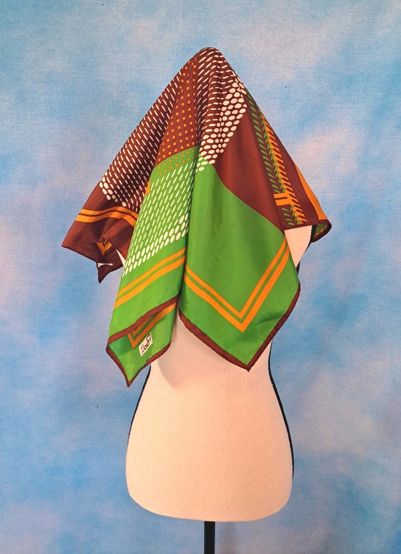 Vintage 70s Large Mod Abstract Geometric Op Art A… - image 10