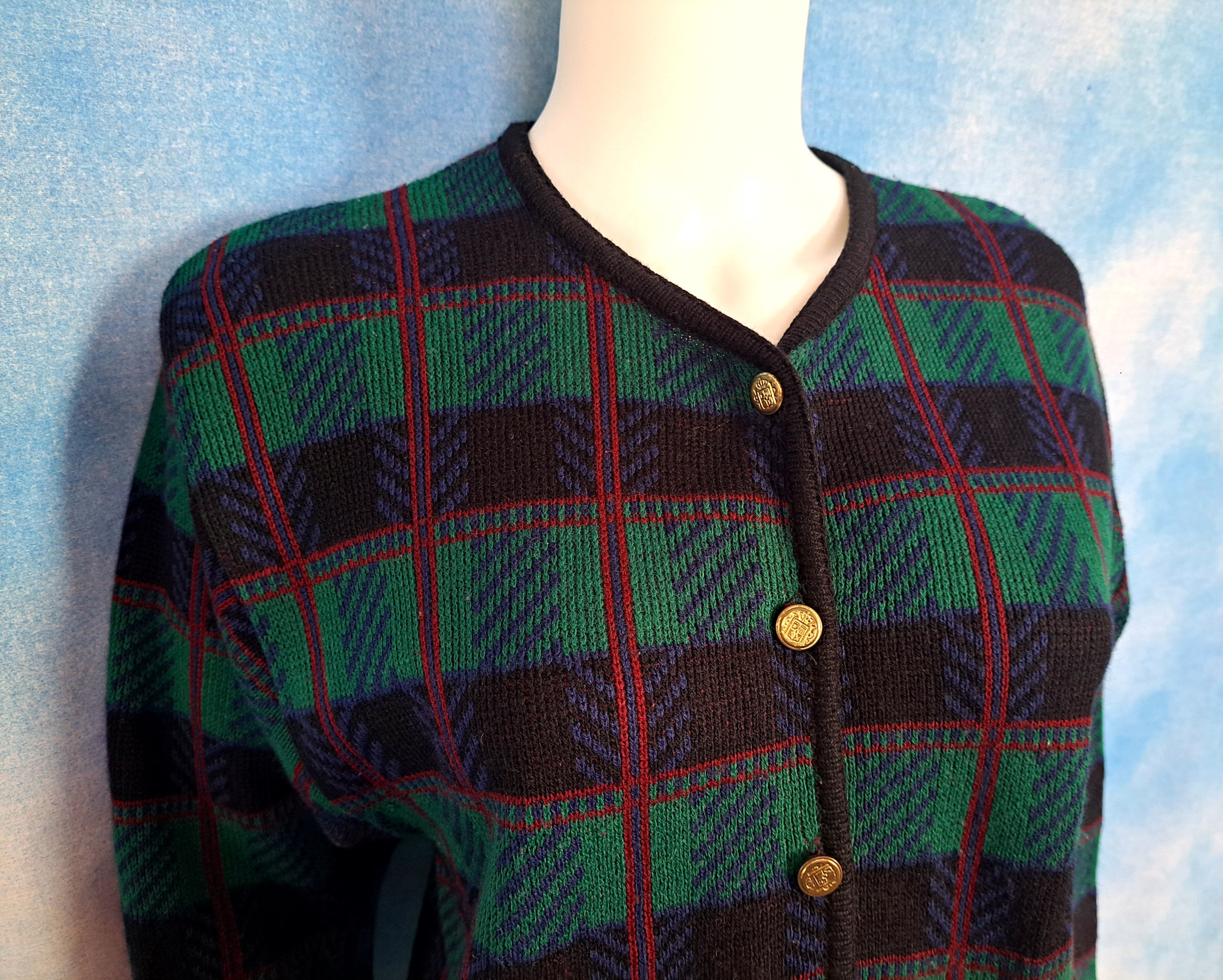 カーディガン 90s vintage cotton knit cardigan sweater Women Y2K Floral Print Knit Cardigan Sweater Long Sleeve V