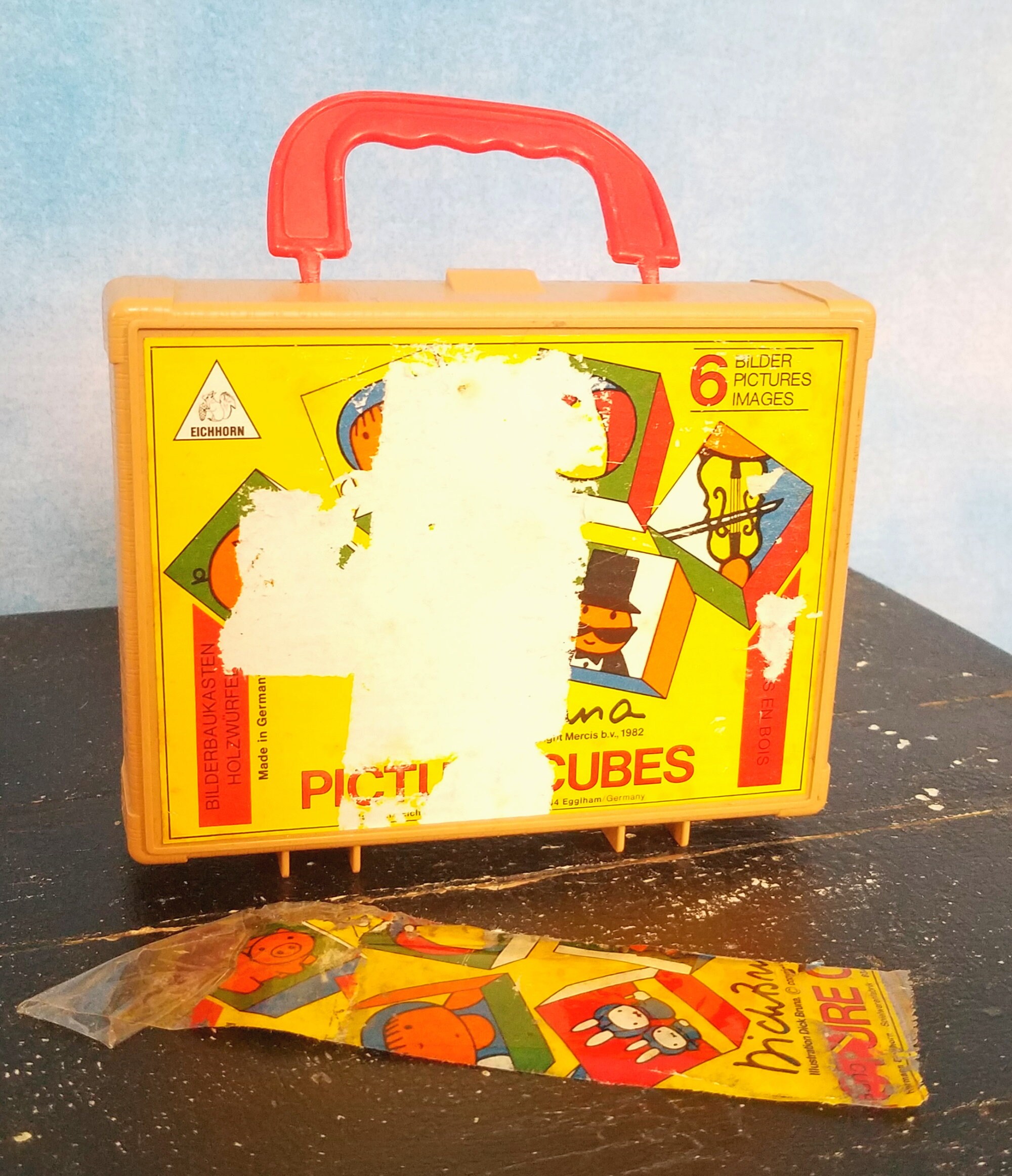 Vintage 1982 Dick Bruna Miffy Nijntje Block Puzzle Picture Cubes