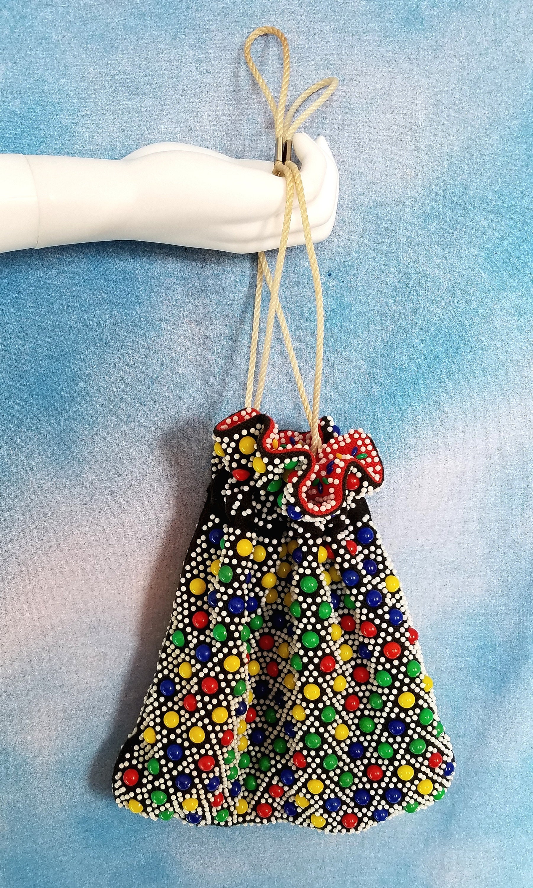 Vintage Colorful Beaded Purse
