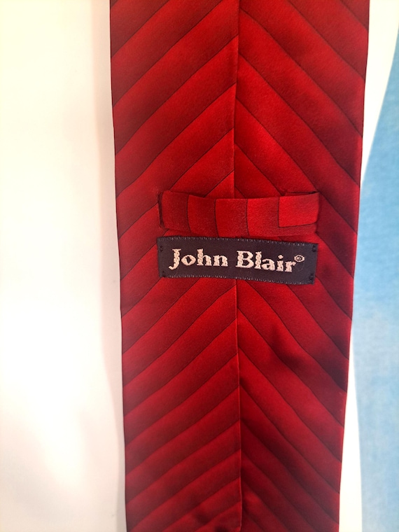 Vintage 90s John Blair Wide Silk Necktie, Art Dec… - image 5