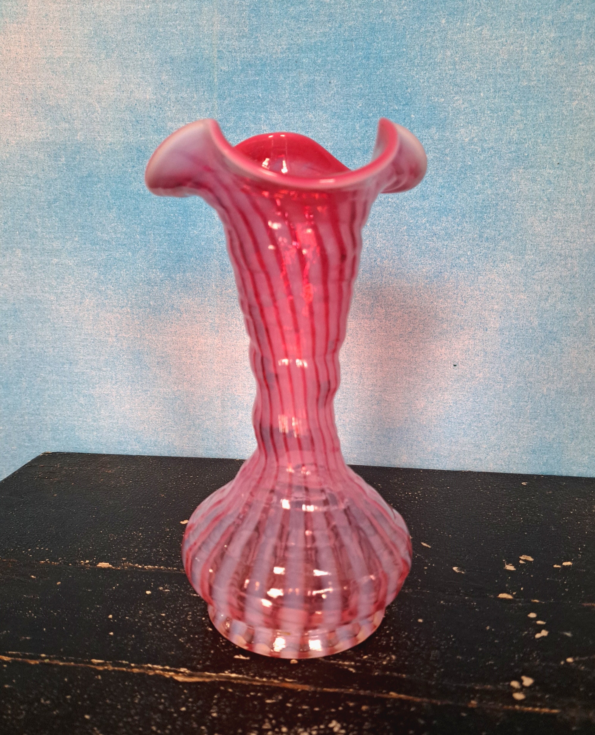 アメリカ　フェントン社　クランベリーオパールセント　ホブネイル ナッピーボウル アメリカ フェントン社 クランベリーオパールセント ホブネイル