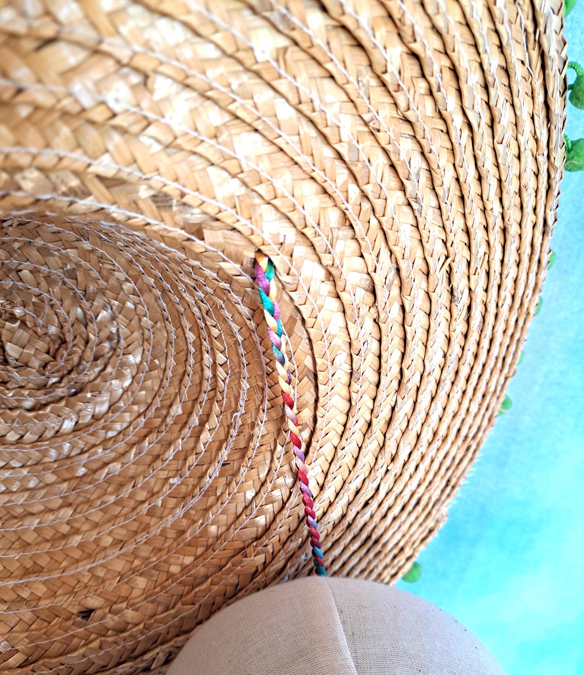 Vintage Wide Brim Straw Hat with Braided Trim Wide Brim Straw Vintage Hats for Women for sale | eBay main image 3
