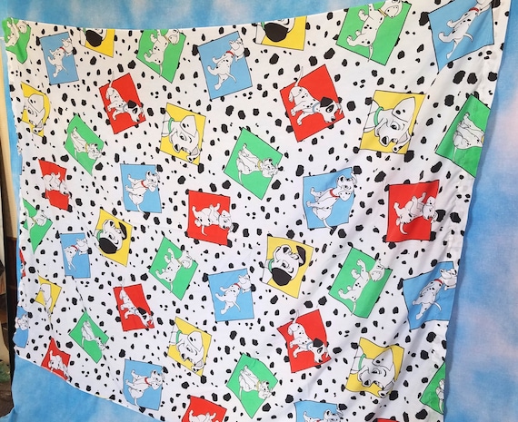 Vintage 1990s Disney 101 Dalmatians 2 Twin Flat Sheets and 2 Twin