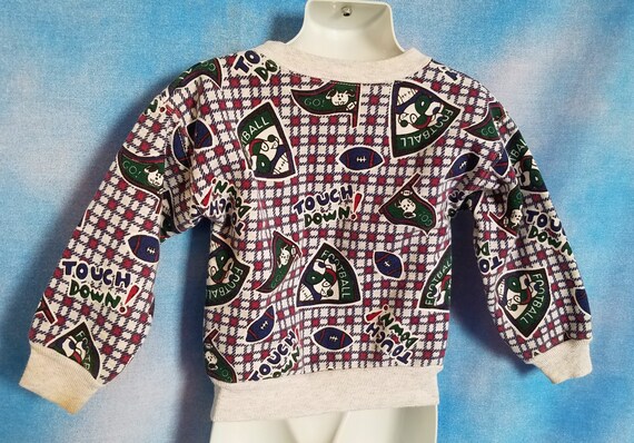 Vintage 90s Toddlers Heathered Gray Sweatshirt wi… - image 6