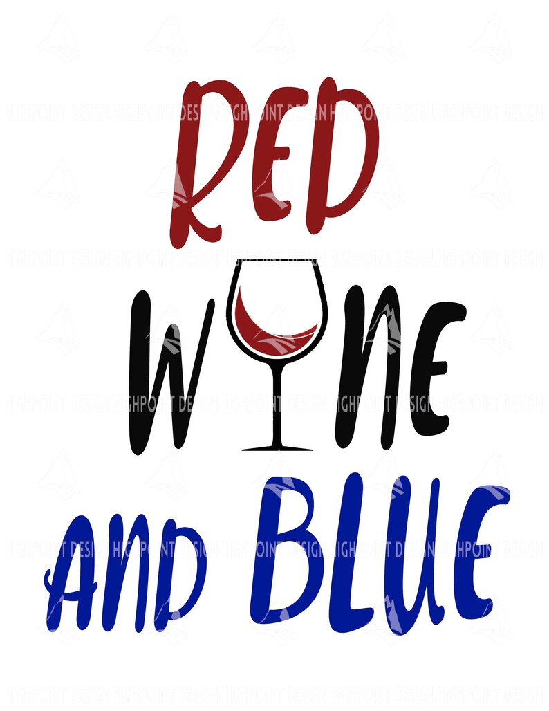 Red Wine and Blue PNG Digital Etsy