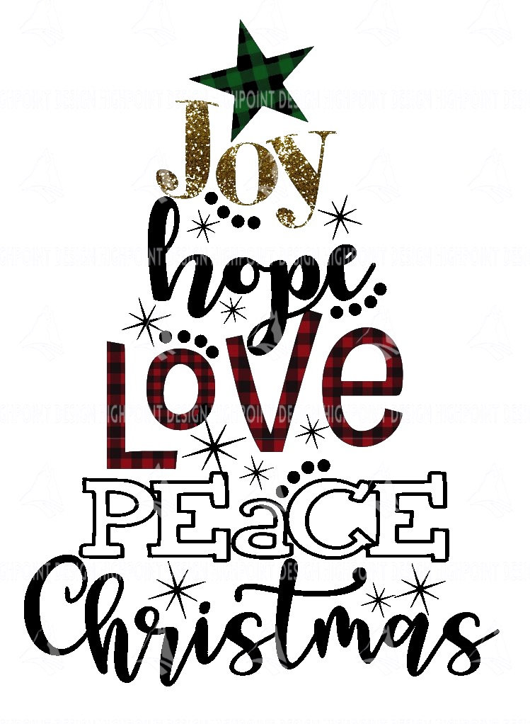 Joy Hope Love Peace Christmas PNG Digital - Etsy Sweden