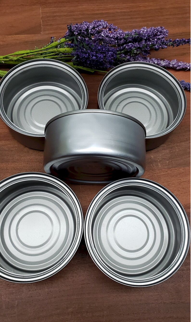 Empty Tuna Tin Cans. Tin Can Art. Metal Can Craft. Candle Holders