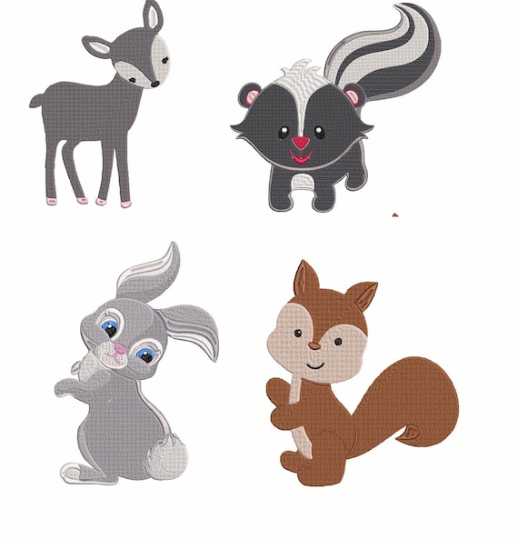 Woodland Creatures Embroidery Design Pattern BUNDLE deer - Etsy