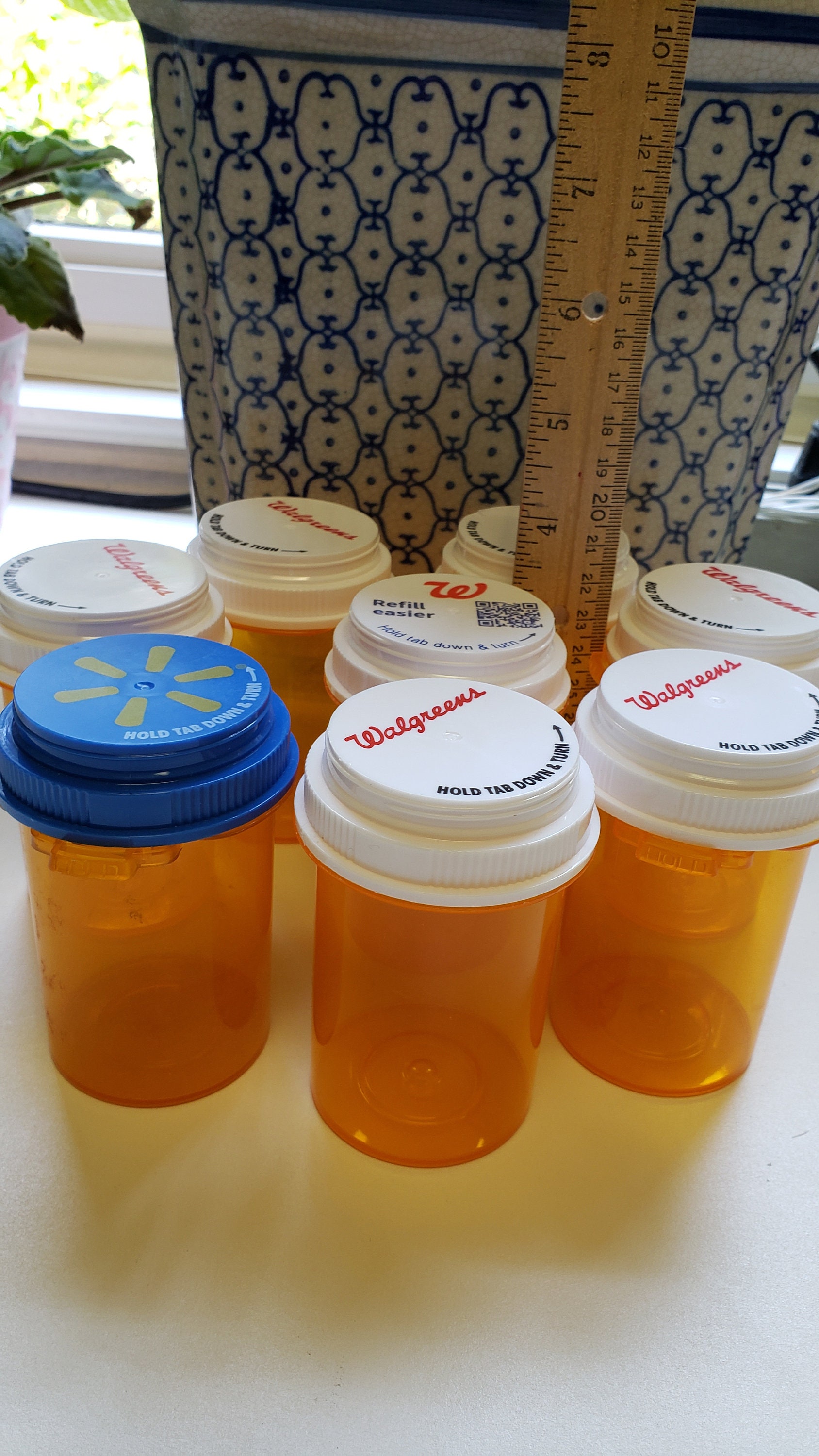 Prescription Pill Bottles Storage With Lids L Plastic Medicine Etsy
