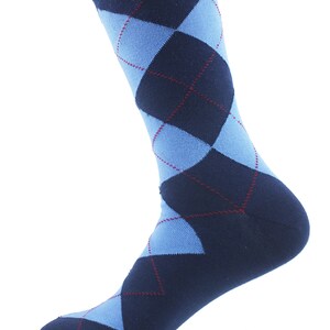Argyle Men Socks Blue