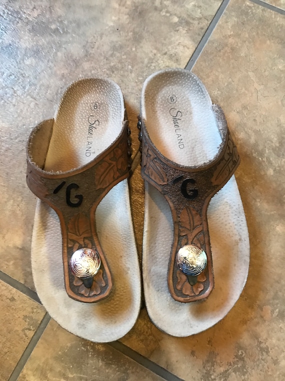 custom leather sandals