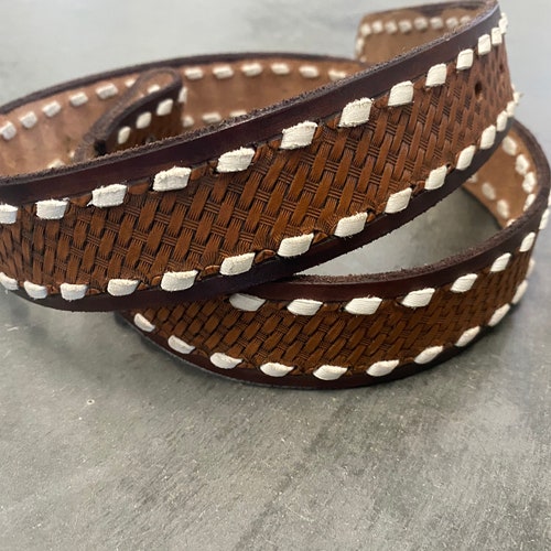Custom Tooled Leather Belt - Etsy