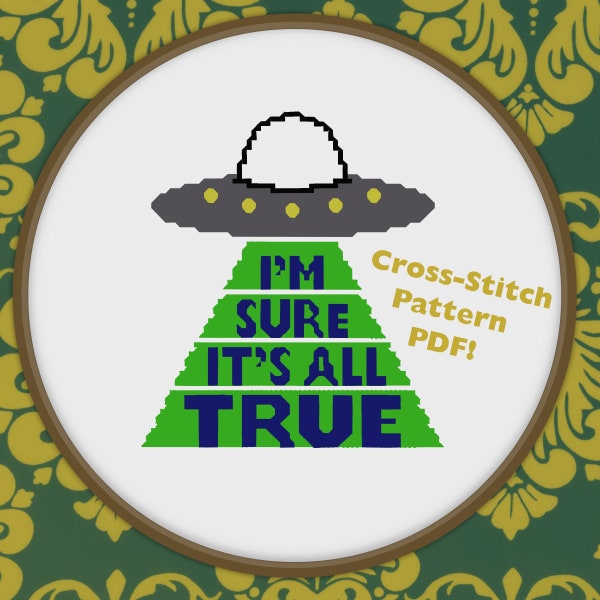 PDF Cross-Stitch Pattern: I'm Sure It's All True