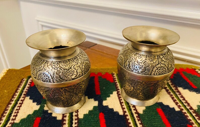 Made in India Small Metal Vases Etsy