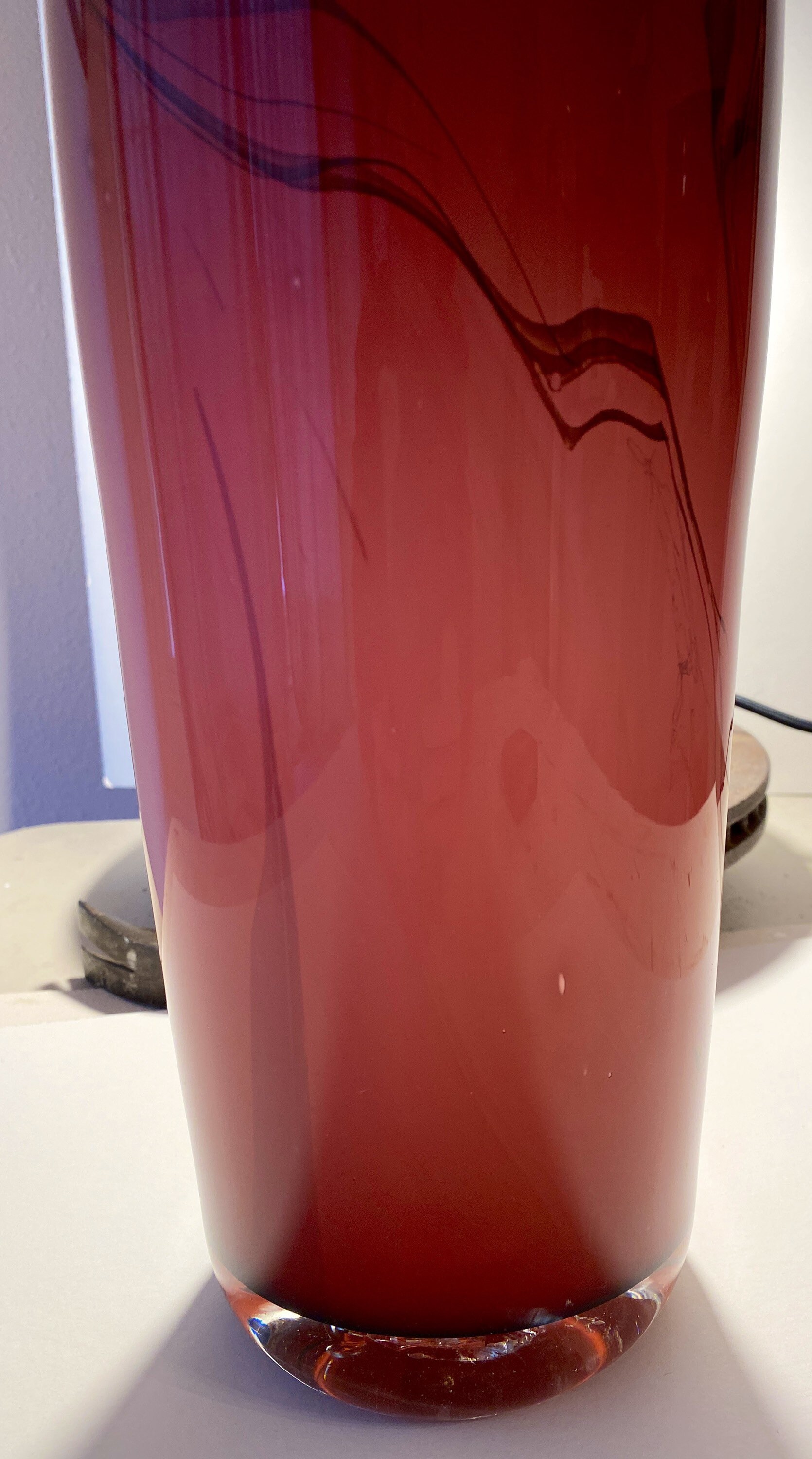 Art Glass Hand Blown Vase Dan Bergsma Northwest Artist PNW Etsy