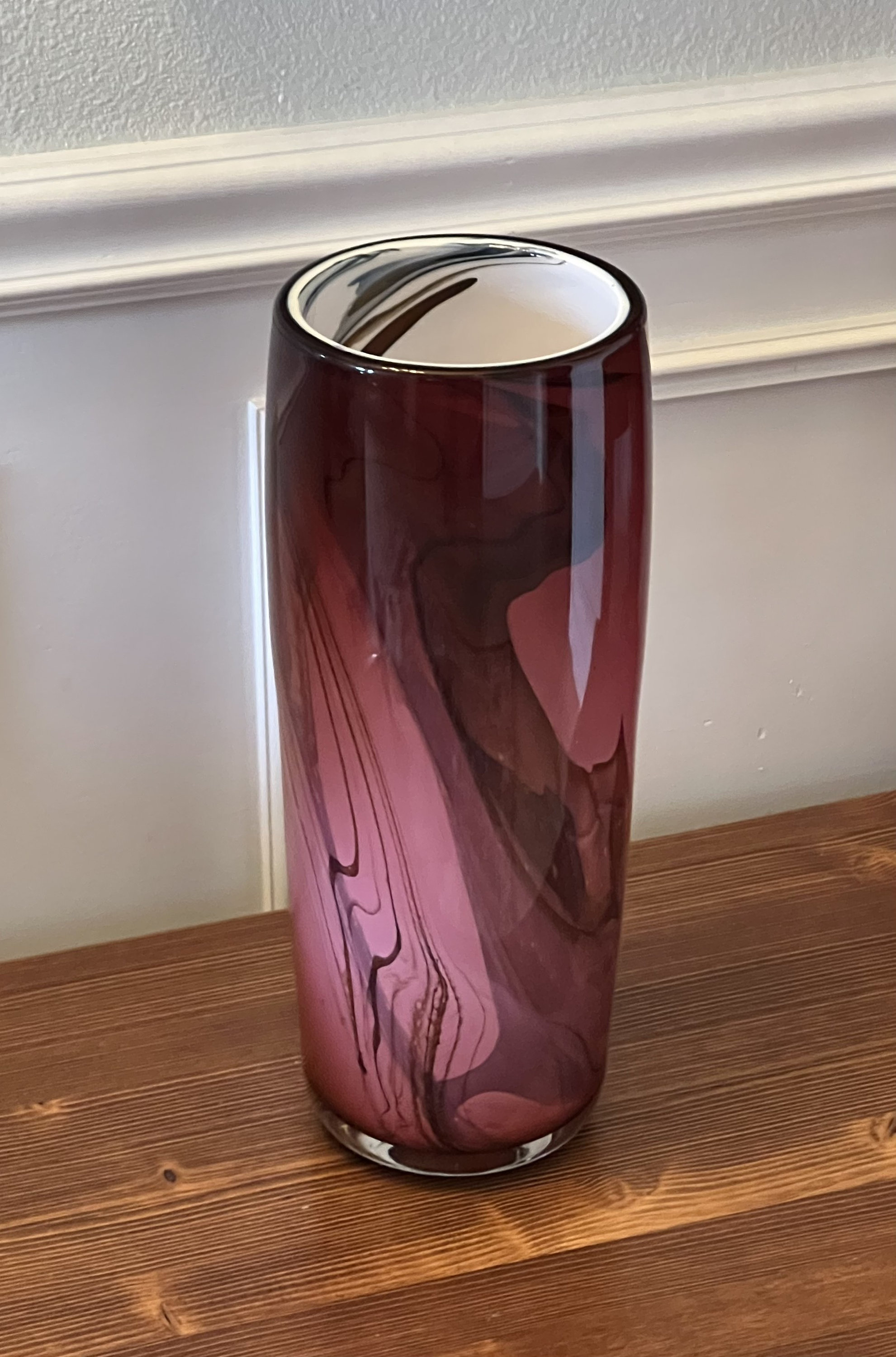 Art Glass Hand Blown Vase Dan Bergsma Northwest Artist PNW Etsy