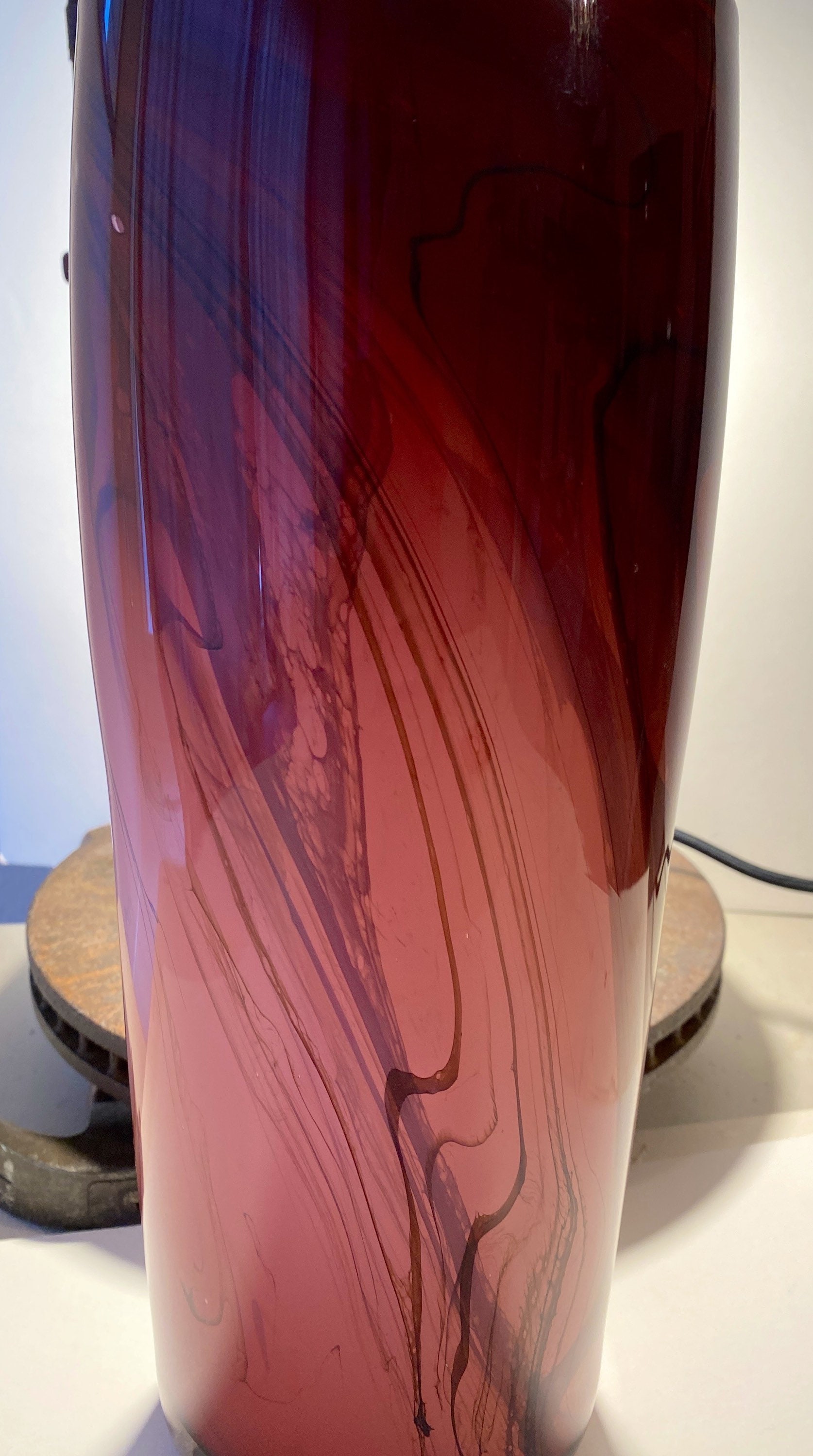 Art Glass Hand Blown Vase Dan Bergsma Northwest Artist PNW Etsy