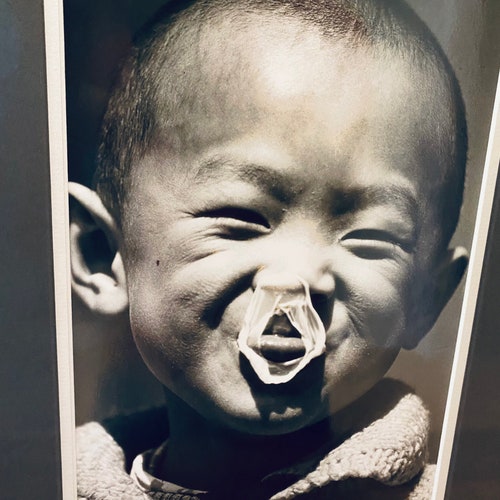 Gangfeng Wang , Black shops and White Photo, Signed, Framed