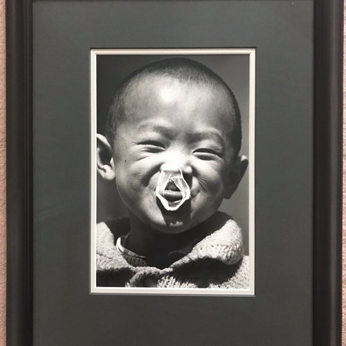 Gangfeng Wang , Black shops and White Photo, Signed, Framed