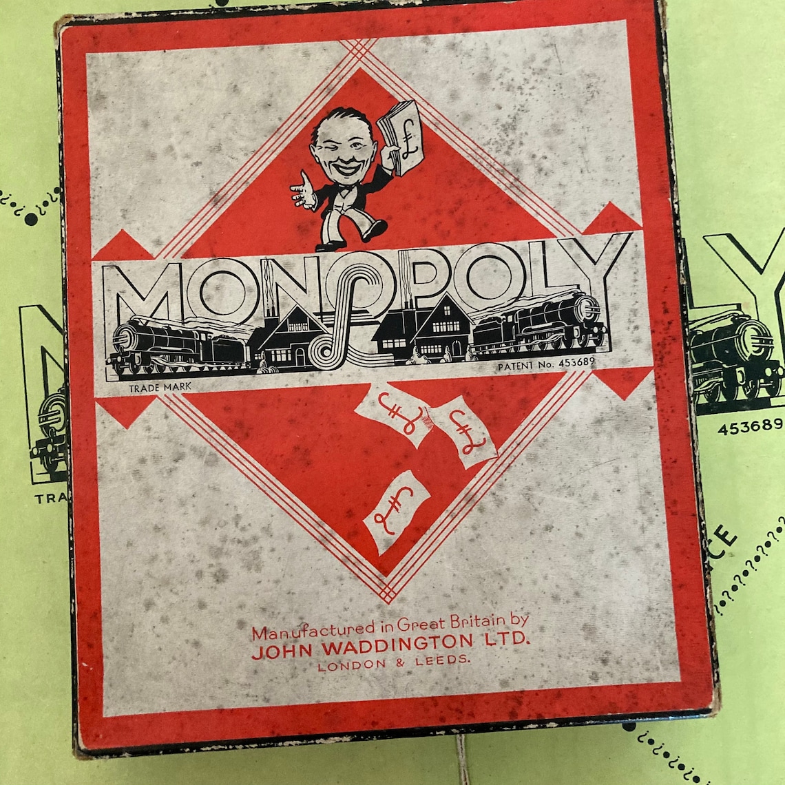 1940's UK Post War Monopoly Board Game Rare Waddingtons Etsy