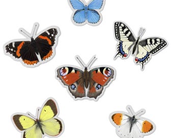 Butterfly Sticker Set, Waterproof Vinyl Stickers, Gift for Nature Lovers