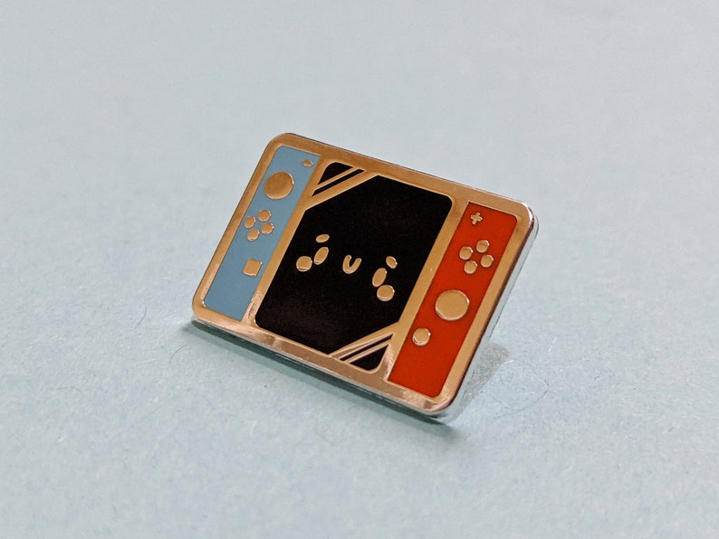 Cute Nintendo Switch Enamel Pin Badge, Red and Blue Switch Pin, Kawaii Nintendo Badge image 2