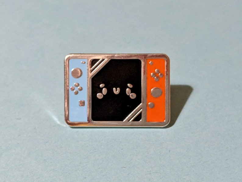 Cute Nintendo Switch Enamel Pin Badge, Red and Blue Switch Pin, Kawaii Nintendo Badge image 3