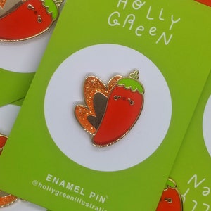 Słodka papryczka chili z brokatowym ogniem, kawaii gorąca i pikantna brokatowa odznaka, odznaka z papryczką chili i ogniem
