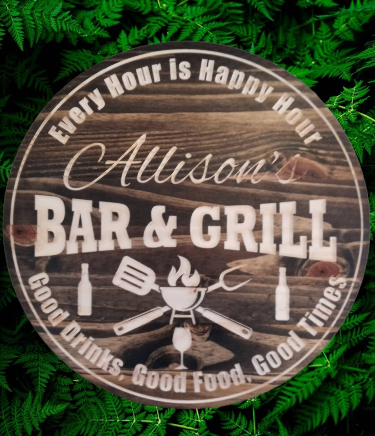 Personalized Bar and Grill sign Etsy