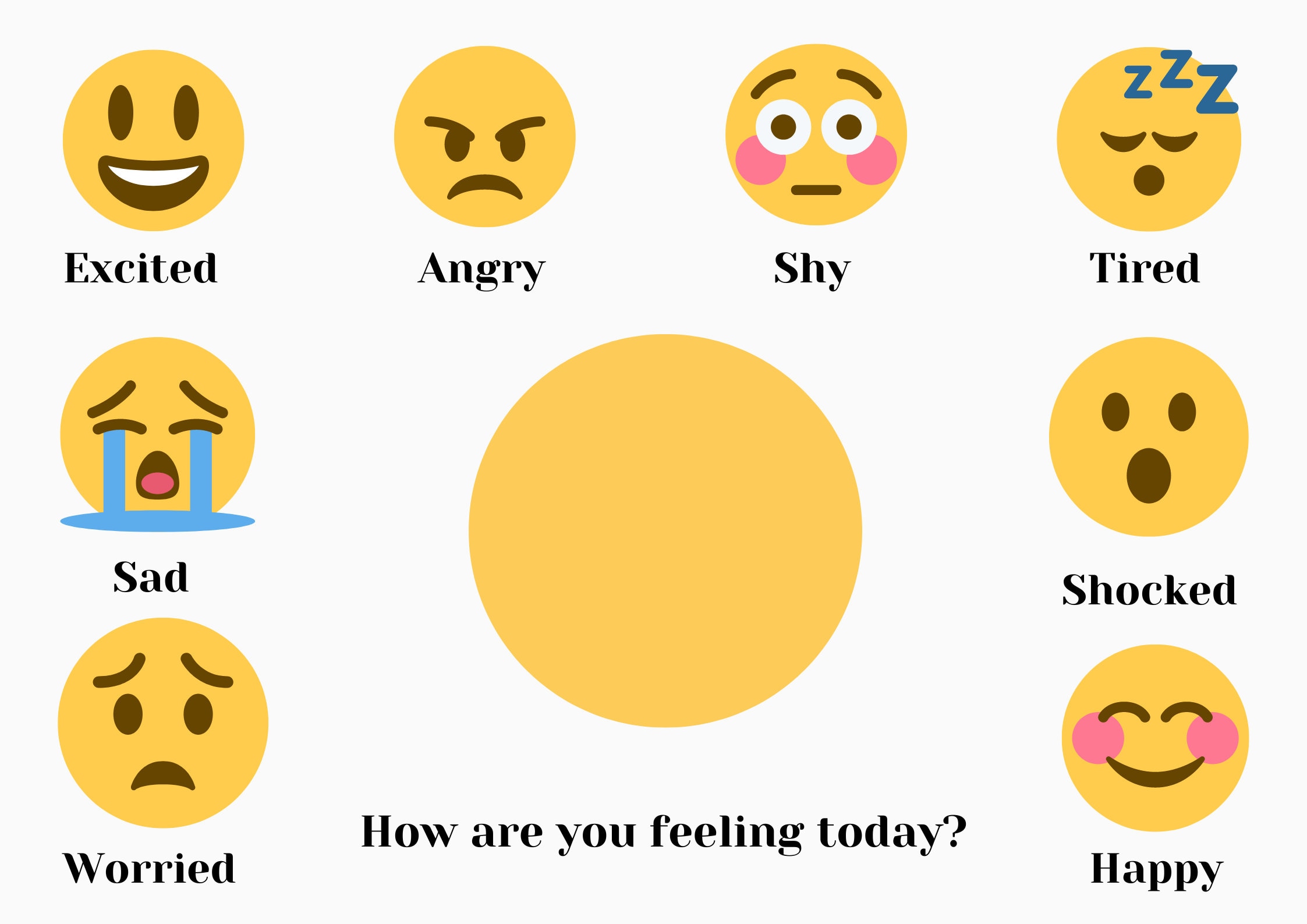 Printable Feelings and Emotions Mat, SEN, ASD, Autism, Speech Delay - Etsy