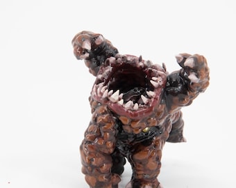 Hand Painted Xorn Miniature: Rock Elemental for D&D, Pathfinder TTRPG