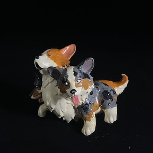 Mega Corgerberus | Hand Painted Large Corgi Cerberus Miniature for Dungeons and Dragons (D&D), Pathfinder, other TTRPGs and Dog Lovers