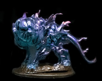 Oil Slick Shadow Mastiff Miniature: Hand Painted D&D/TTRPG Model