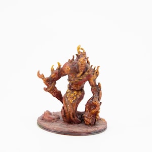 Elemental de fuego / Monstruo modelo de prueba impreso y pintado en 3D para Dungeons and Dragons (D&D), Pathfinder y otros juegos de rol de mesa